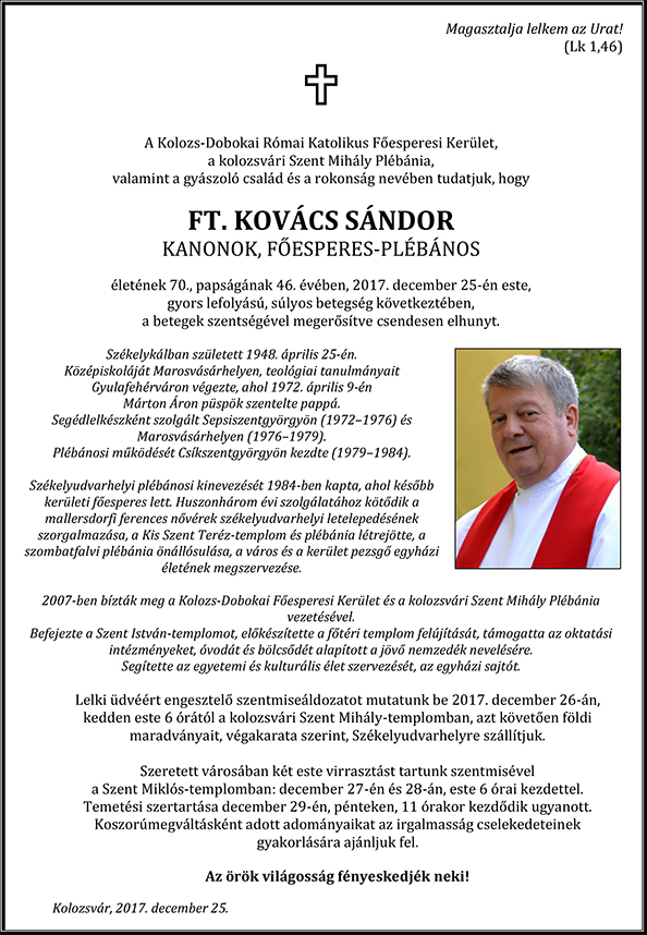 Gy&aacute;szjelentő - Kov&aacute;cs S&aacute;ndor